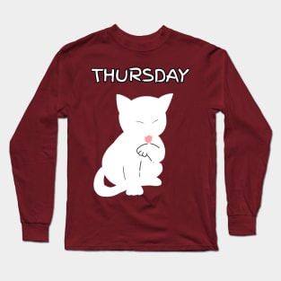 THURSDAY VIBES (WHITE) Long Sleeve T-Shirt